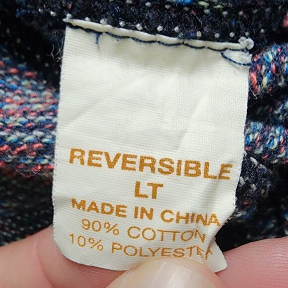 Tommy Bahama Reversible Quarter-Zip Navy Mock Neck Sweater | Men's LT - Picture 10 of 13